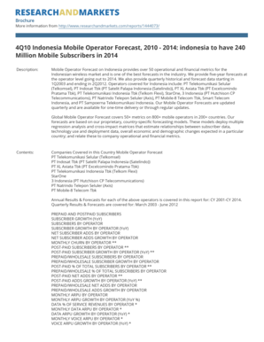 4Q10 Indonesia Mobile Operator Forecast