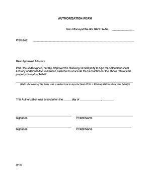 Real Estate Authorization Form