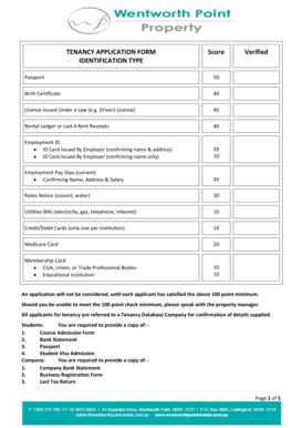 Residential Tenancy Application Form