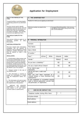 Application for Employment