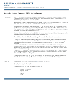 Banader Hotels Company BSC Interim Report - Research and Markets