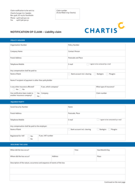 Liability Claim Notification Form