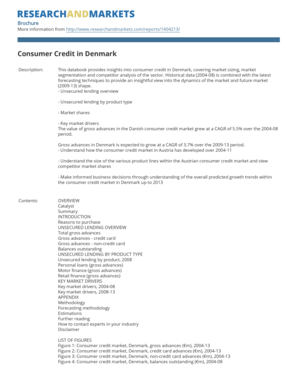 Competitive analysis format - Consumer Credit in Denmark - Research and Markets