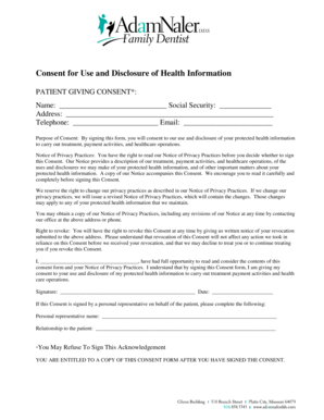 Health Information Consent Form