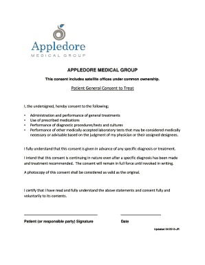 Patient General Consent to Treat