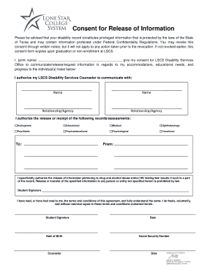 Consent for Release of Information