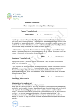 Release of Information Consent Form