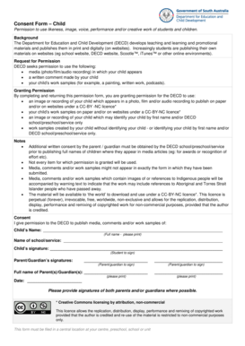 Child Likeness Permission Form