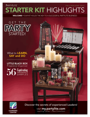 WELCOME! YOUR KIT HOLDS THE KEY TO A SUCCESSFUL PARTYLITE