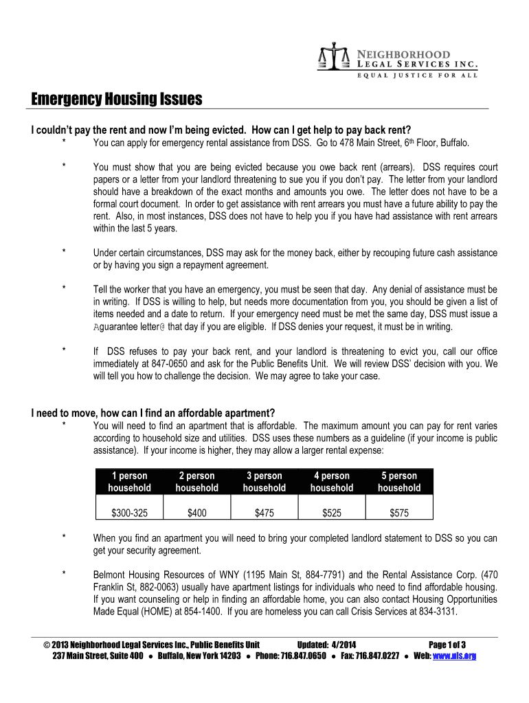 Fillable Online I couldnt pay the rent and now Im being evicted Fax