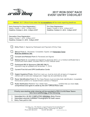 2017 Iron Dog Registration Form - Iron Dog Race - irondog