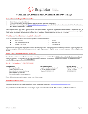 Wireless Equipment Replacement Affidavit