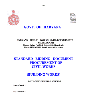 Bidding Document- Constn. of Polytechnic Indri New 5452 &amp; 5603 - haryanapmgsy etenders