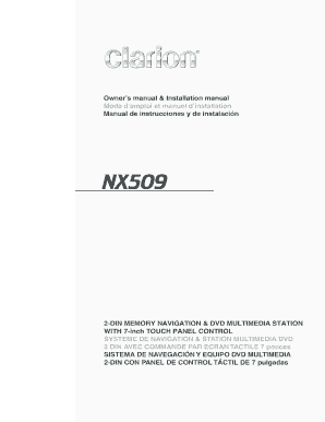 Owner s manual & Installation manual