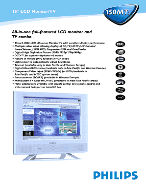 15" LCD Monitor/TV 150MT2 150MT2
