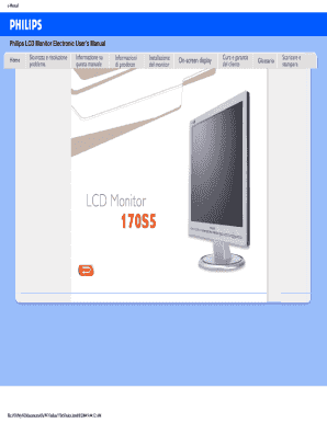 Philips LCD Monitor Electronic User's Manual