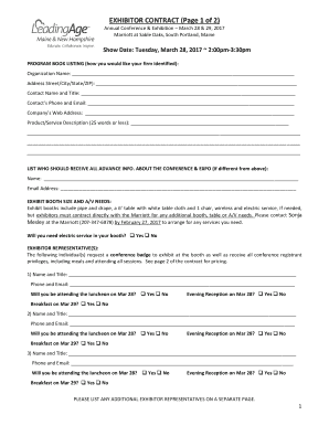 Exhibitor Contract - LeadingAge Maine - leadingagemenh