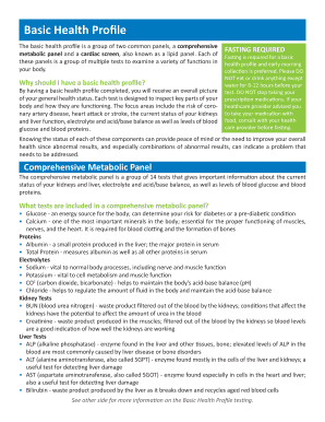 Fillable Online Basic Health Profile Fax Email Print - pdfFiller