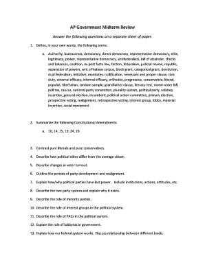 Bill making activity - AP Government Midterm Review