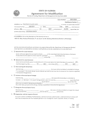 Lease modification - Agreement for Modification - MyEscambia.com