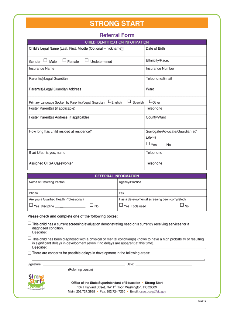 strong start referral Preview on Page 1