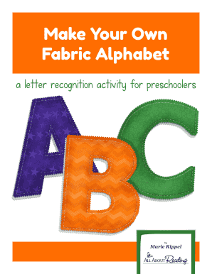 Alphabet templates - Make Your Own Fabric Alphabet - All About Learning Press