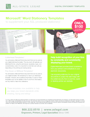 Fillable Online Microsoft Word Stationery Templates - ALL-STATE LEGAL Fax Email Print - pdfFiller