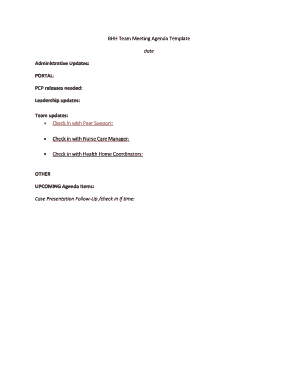 BHH Team Meeting Template - Maine Quality Counts