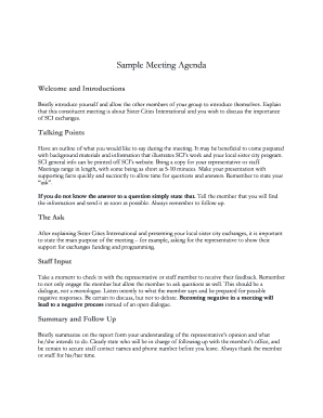 Sentence pattern examples with answers pdf - Sample Meeting Agenda - Sister Cities International - sistercities