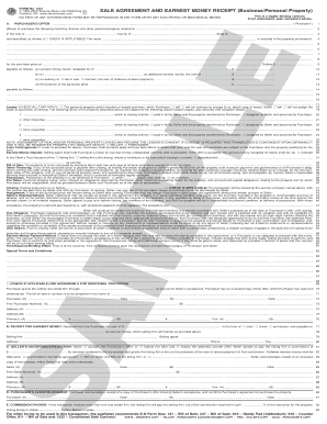 Sale Agreement and Earnest Money Receipt