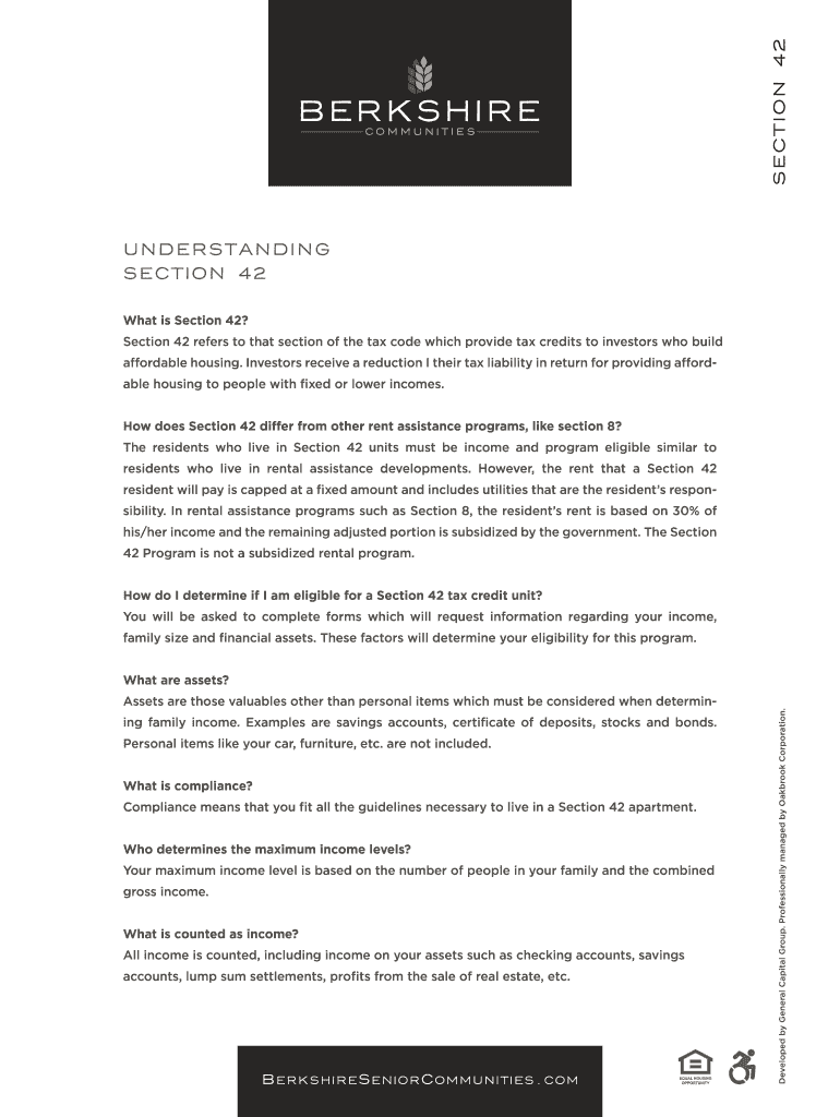 Fillable Online What is Section 42 Fax Email Print pdfFiller