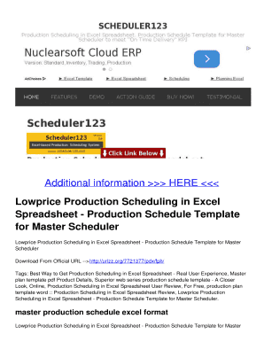 Excel bill payment - master production schedule template excel