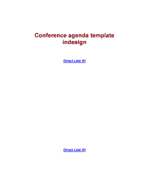 Conference agenda template - agenda indesign