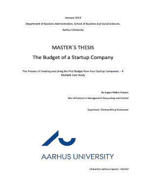 Master Thesis Company