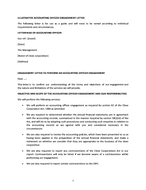 Appraisal engagement letter