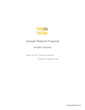 Photography proposal sample pdf - Sample Website Proposal - Template.net