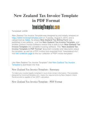 Tax invoice template south africa - New Zealand Tax Invoice Template