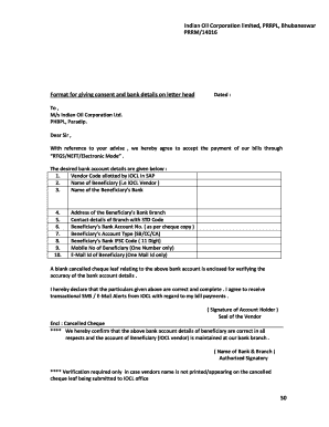 bank details letter template - Fill Out Online, Download ...