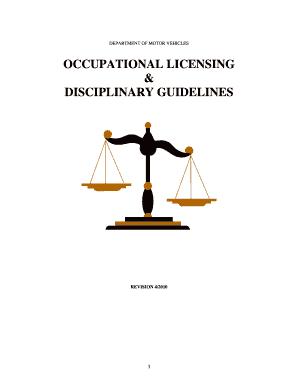 Sample of query letter for misconduct - OL Disciplinary Guidelines ( PDF ) - DMV - State of California - dmv ca