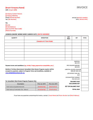 ntg invoice