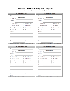 Message Pad Template Fill Online Printable Fillable Blank Pdffiller