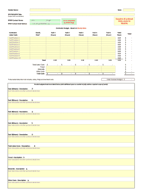 Contractor Budget Template (Select Open in Excel when Prompted) - nfwf