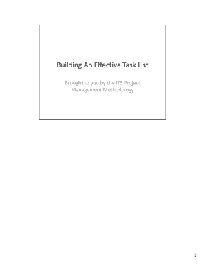 Task list example - Building an Effective Task List