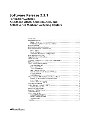 Fillable Online Release Notes For Software Release 2 3 1 Ar300 Series