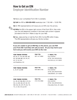 Fillable Online How to Get an EIN Fax Email Print - pdfFiller