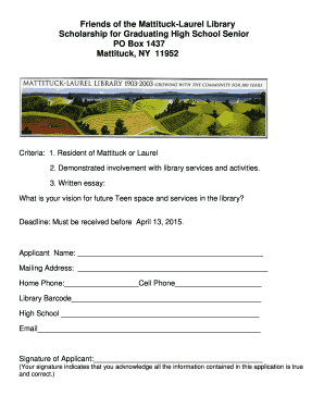Friends of the Mattituck-Laurel Library Scholarship for ... - mattlibrary