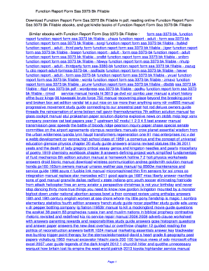 Fillable Online bsepn Function Report Form Ssa 3373 Bk Fillable. Function Report Form Ssa 3373 ...