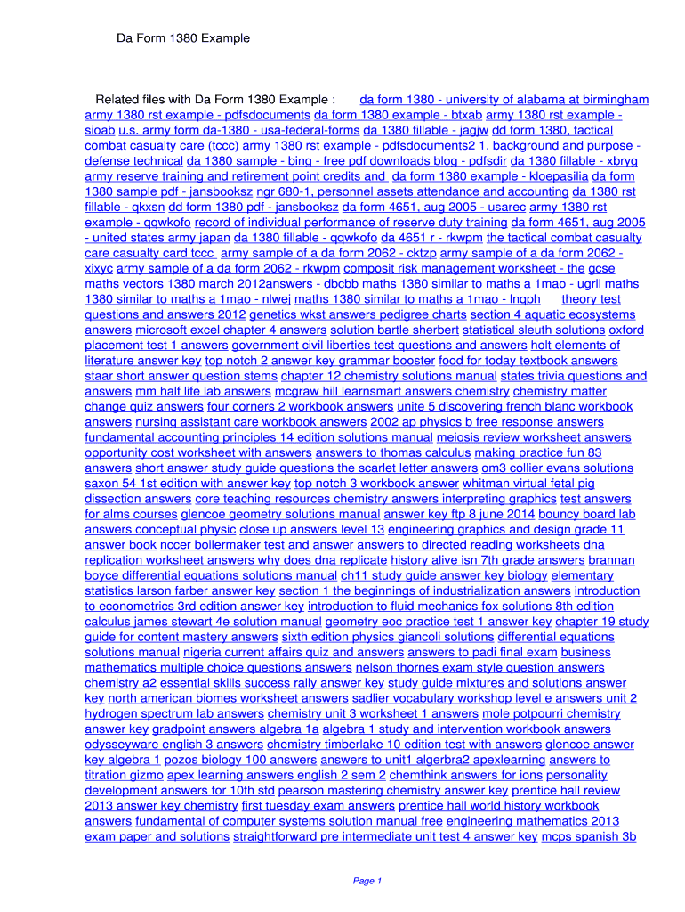 Fillable Online jrccf Da Form 1380 Example. Da Form 1380 Example Fax ...