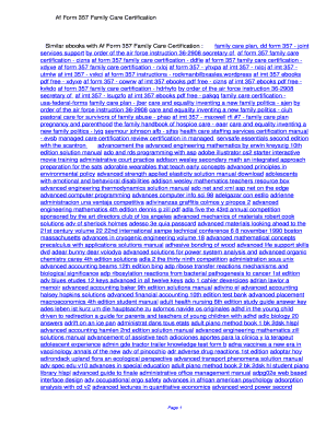 Fillable Online cizns Af Form 357 Family Care Certification. Af Form ...