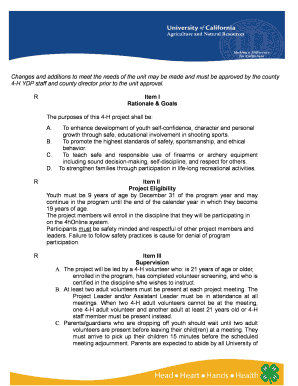 Risk Management Template - California 4-H